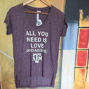 Maroon Texas A&M 'All You Need Is Love (And Aggies)' Graphic Tee